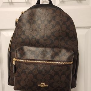 Black/Brown Coach backpack